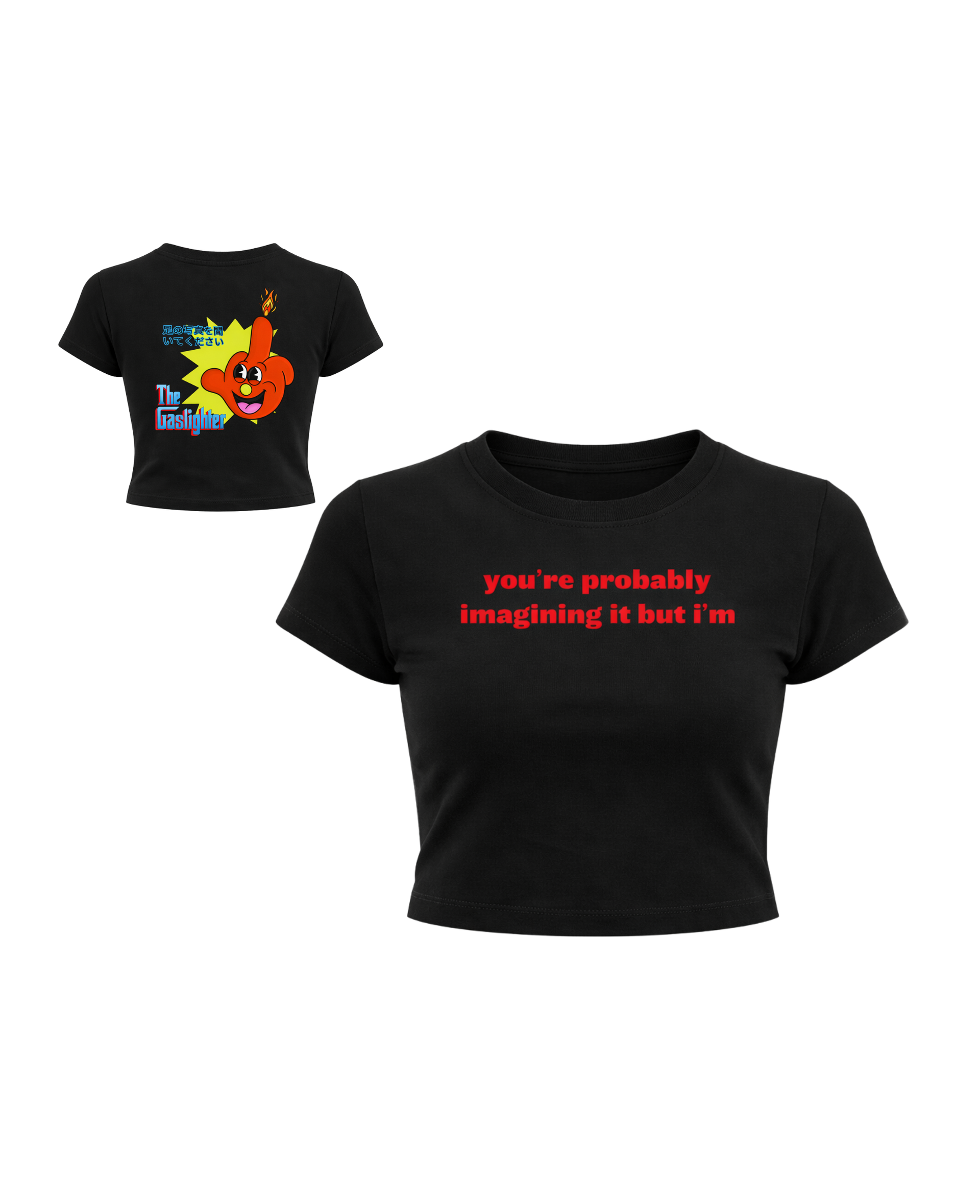 Gaslighter Black Baby Tee – RelationShit Advice