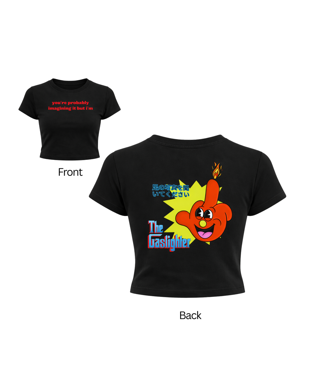 Gaslighter Black Baby Tee