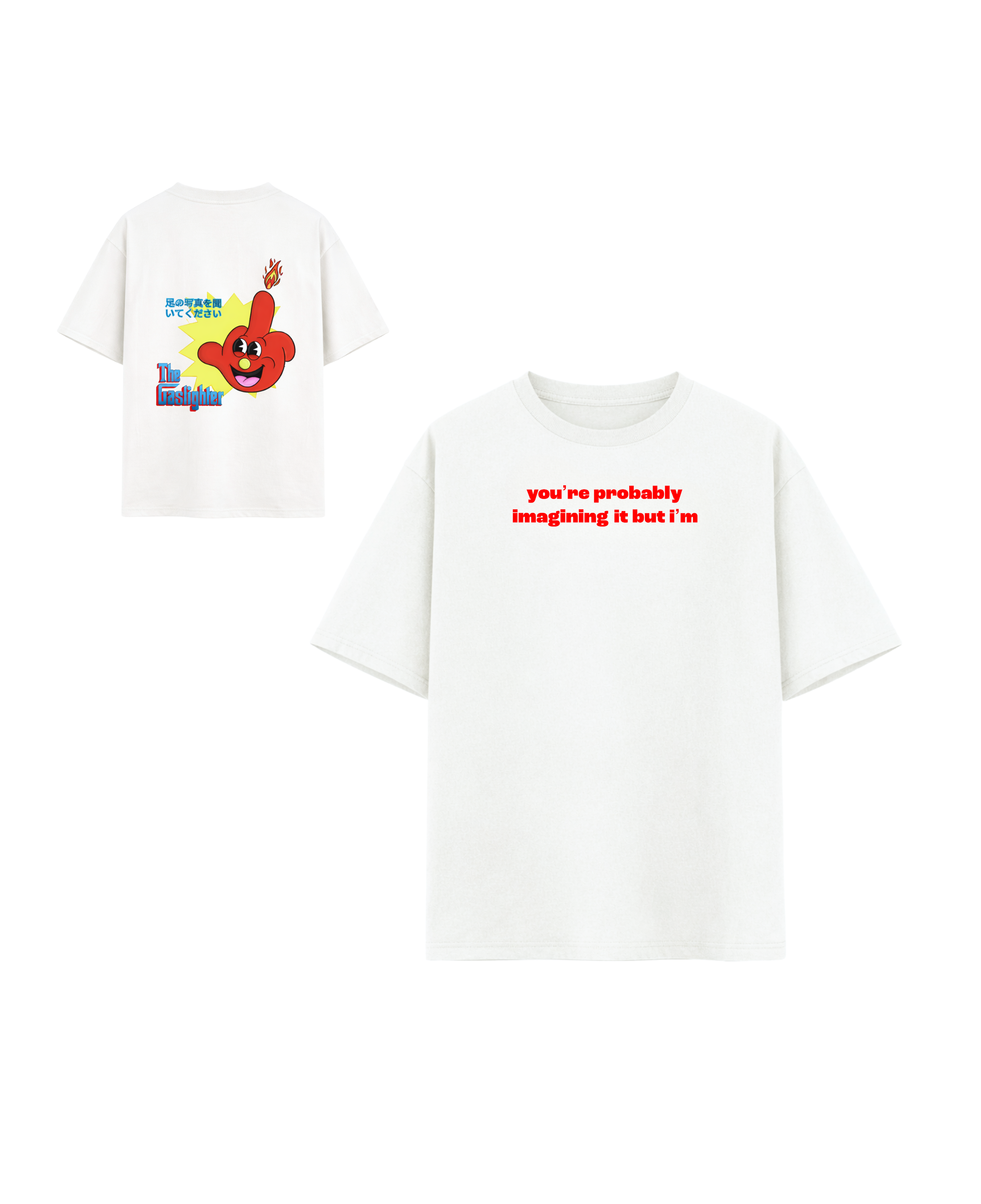 Gaslighter Off White Oversized Tee