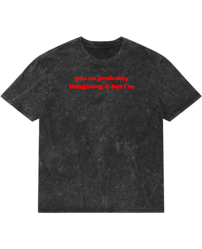 Gas Light Acidwash Oversized Dark Grey Tee