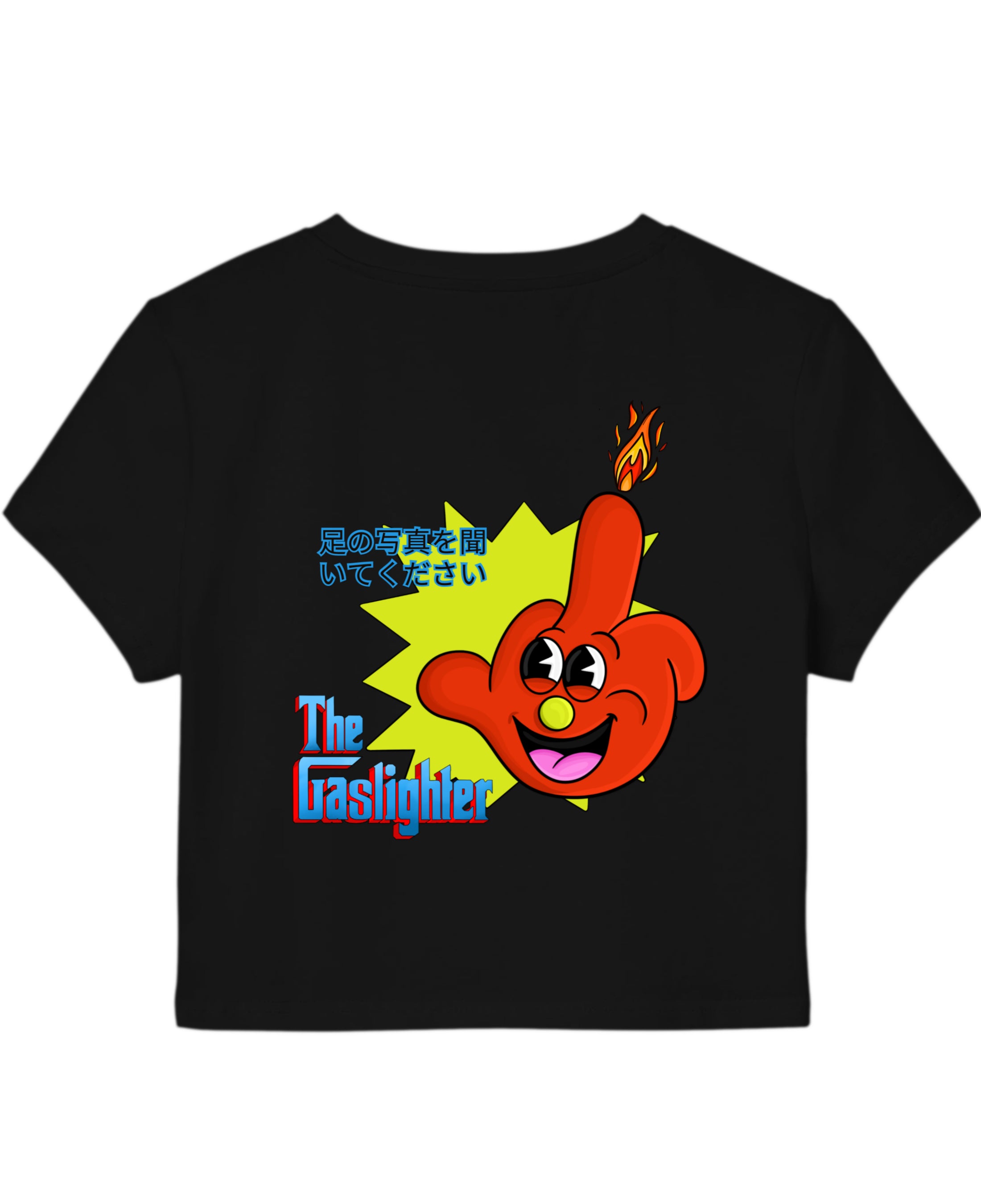 Black Baby Tee Back Design