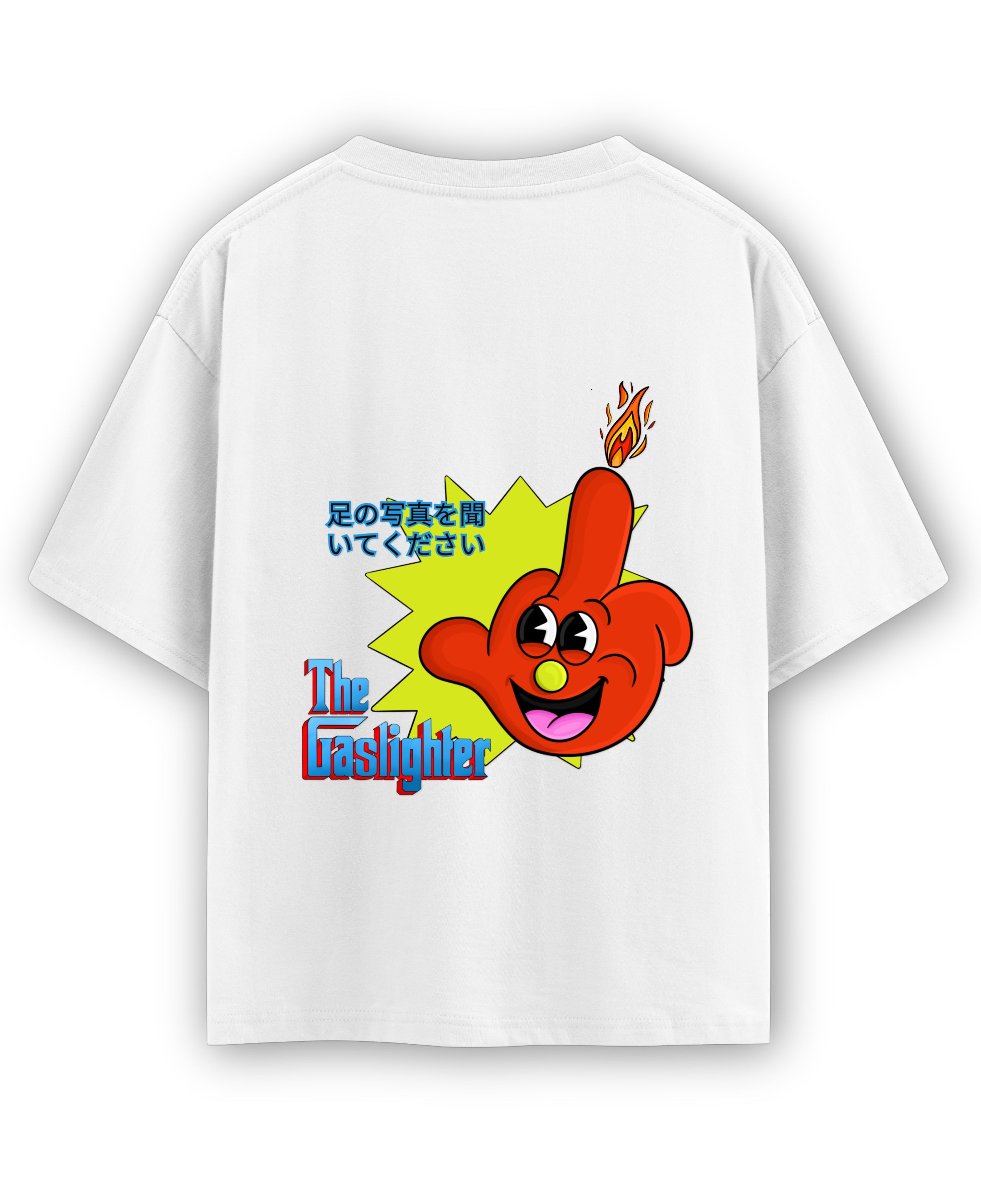 White Oversized T-shirt Back Design