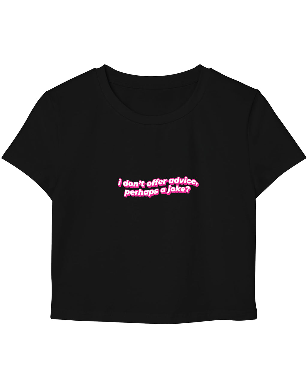 Black Baby Tee Front Design