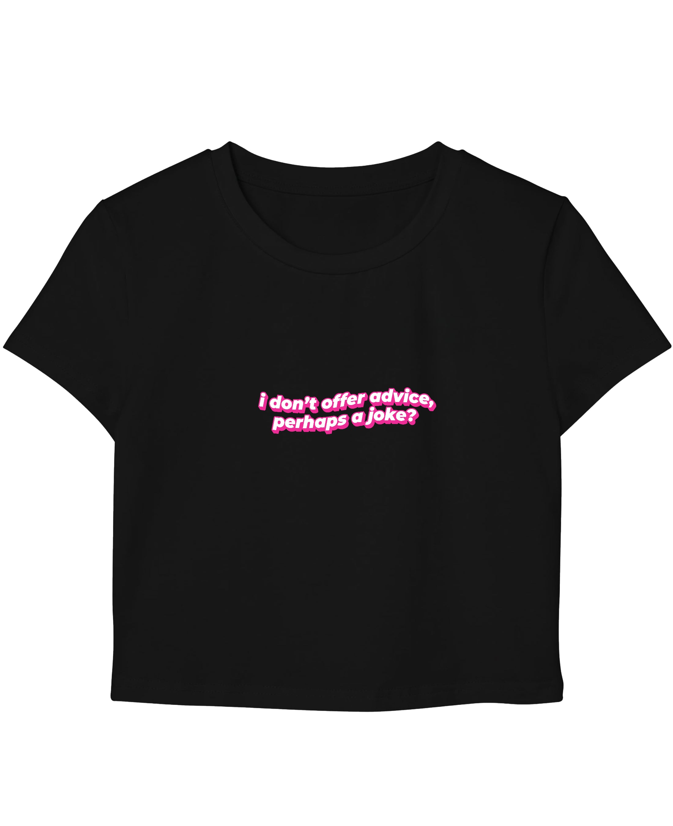 Black Baby Tee Front Design