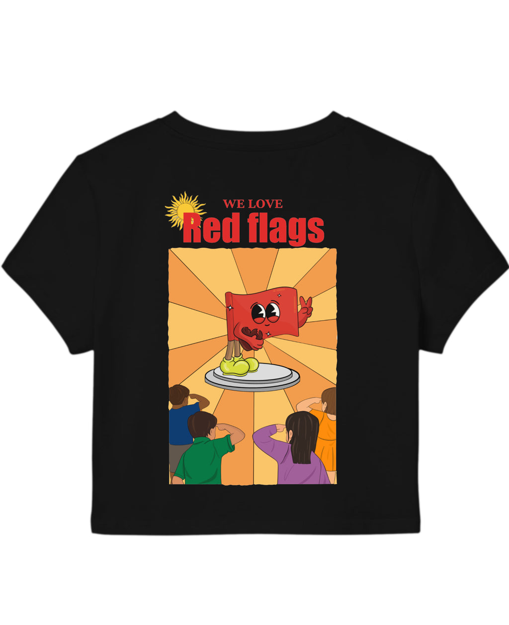 Black Baby Tee Back Design