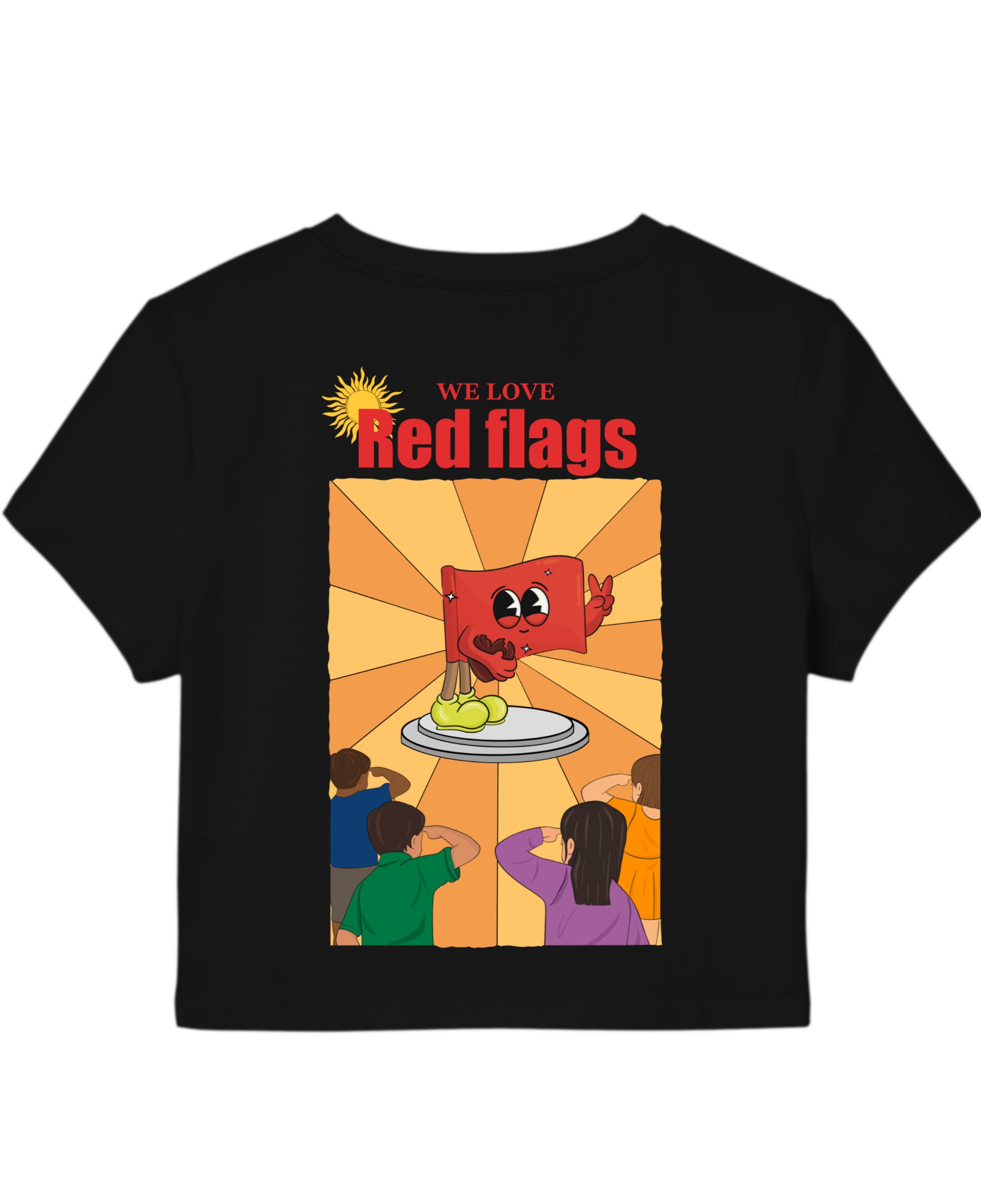 Black Baby Tee Back Design