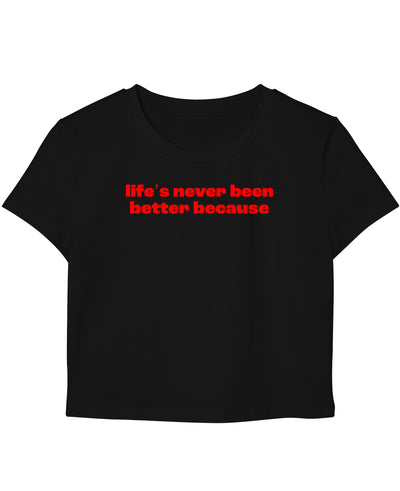 Red Flags Black Baby Tee
