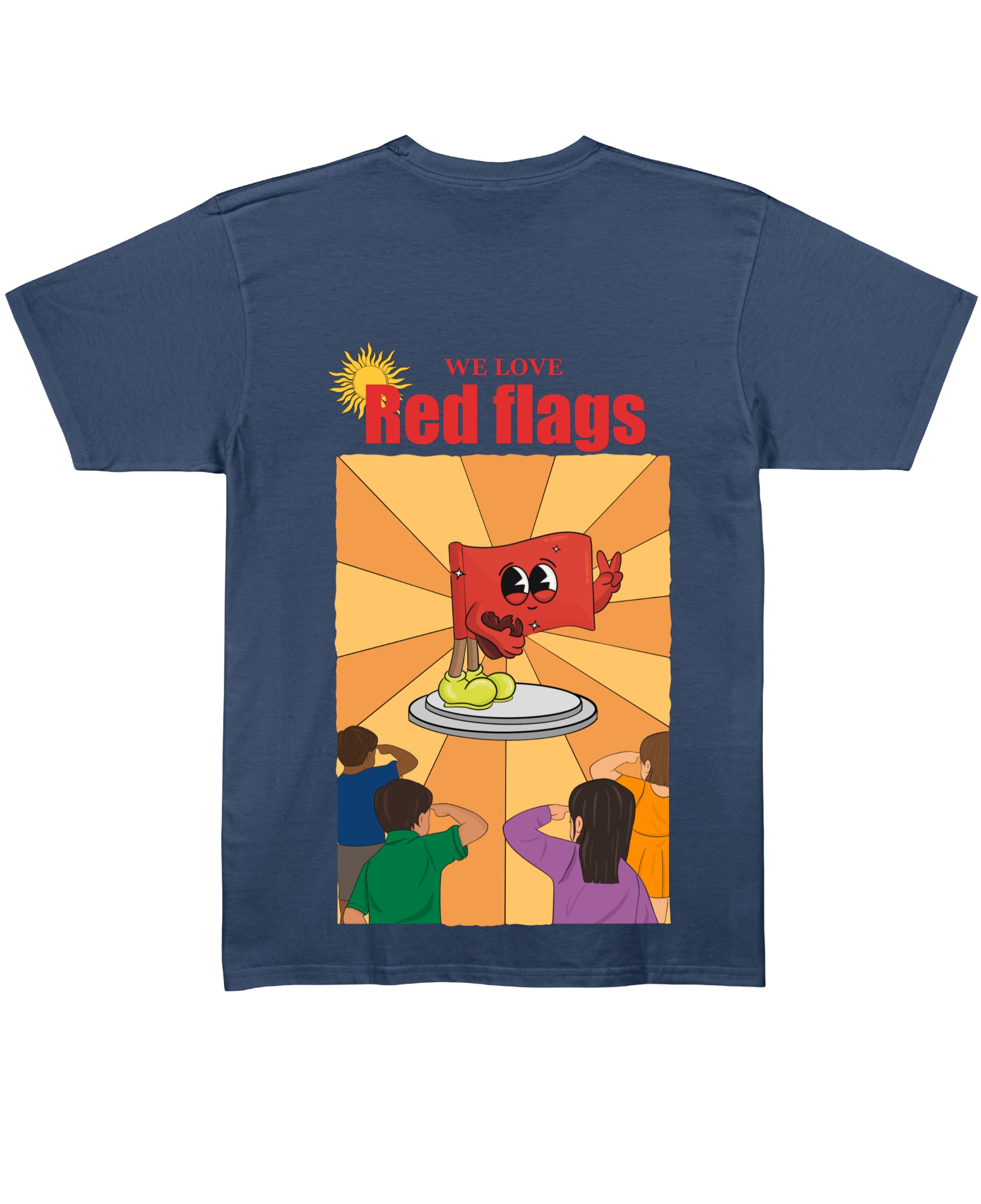Navy Blue Regular Fit T-shirt Back Design