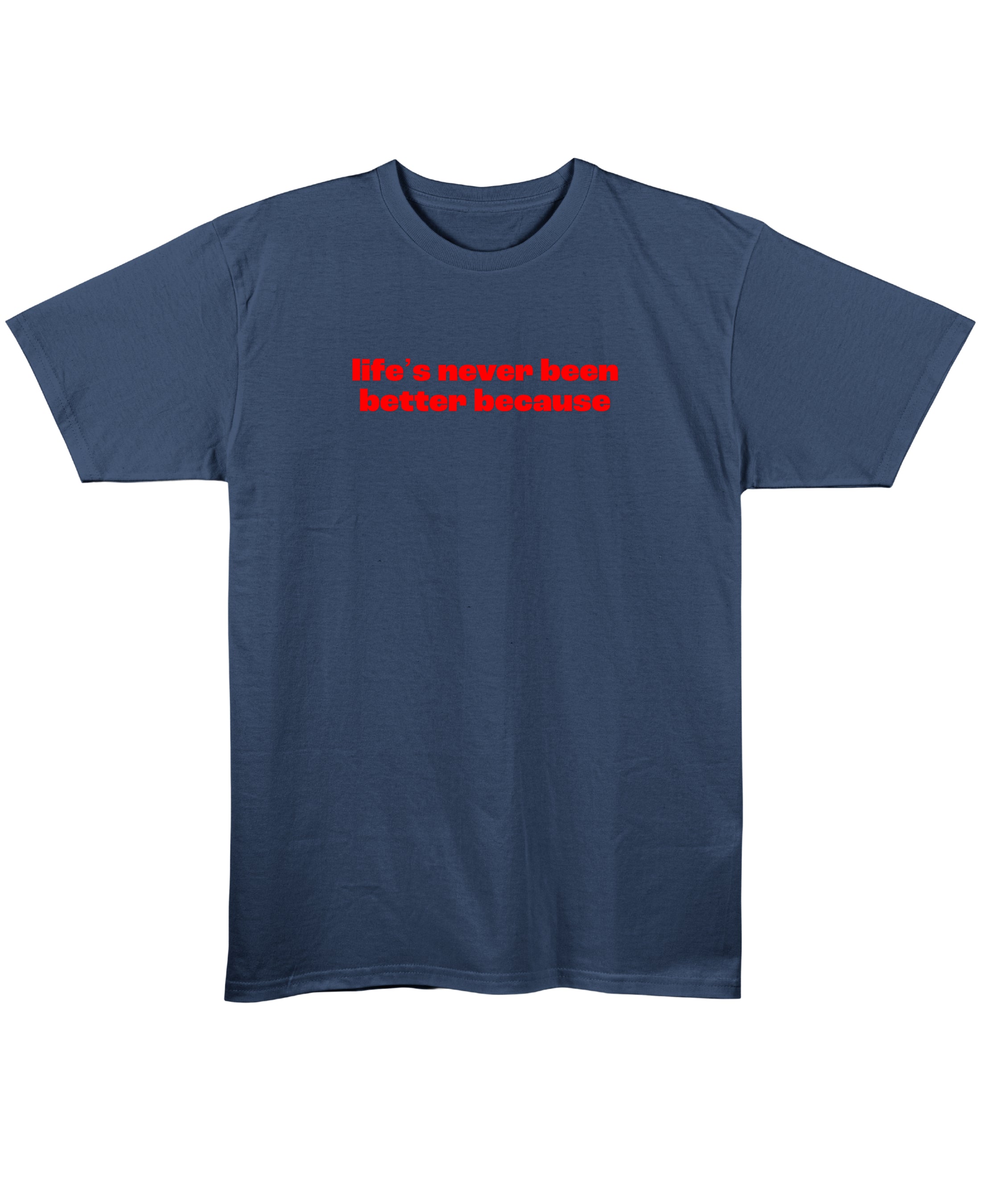 Navy Blue Regular Fit T-shirt Front Design