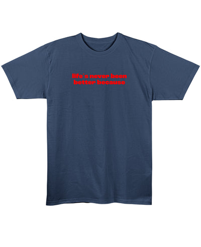 Red Flags Navy Blue Tee