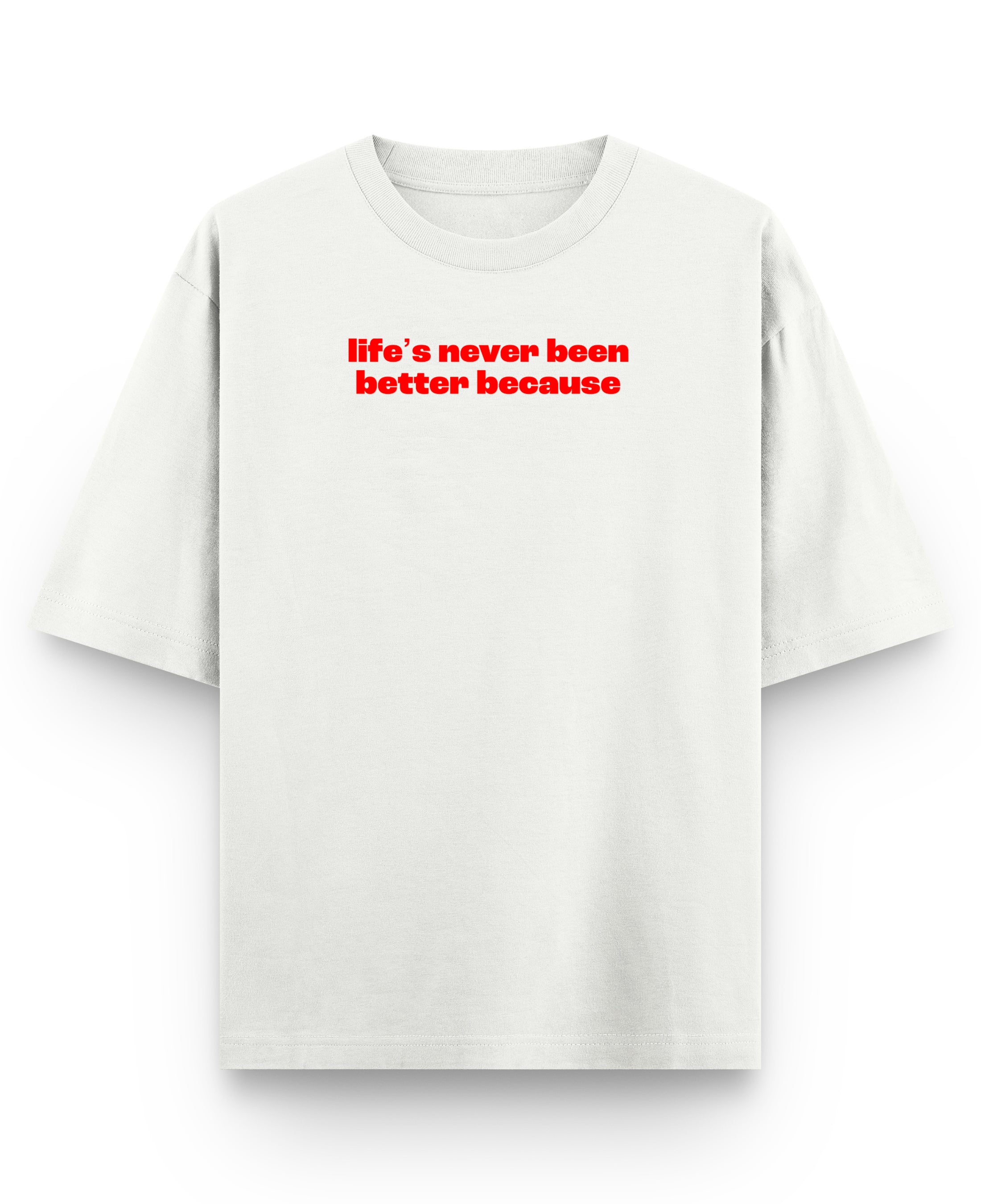 Off White Oversized T-shirt Front Design