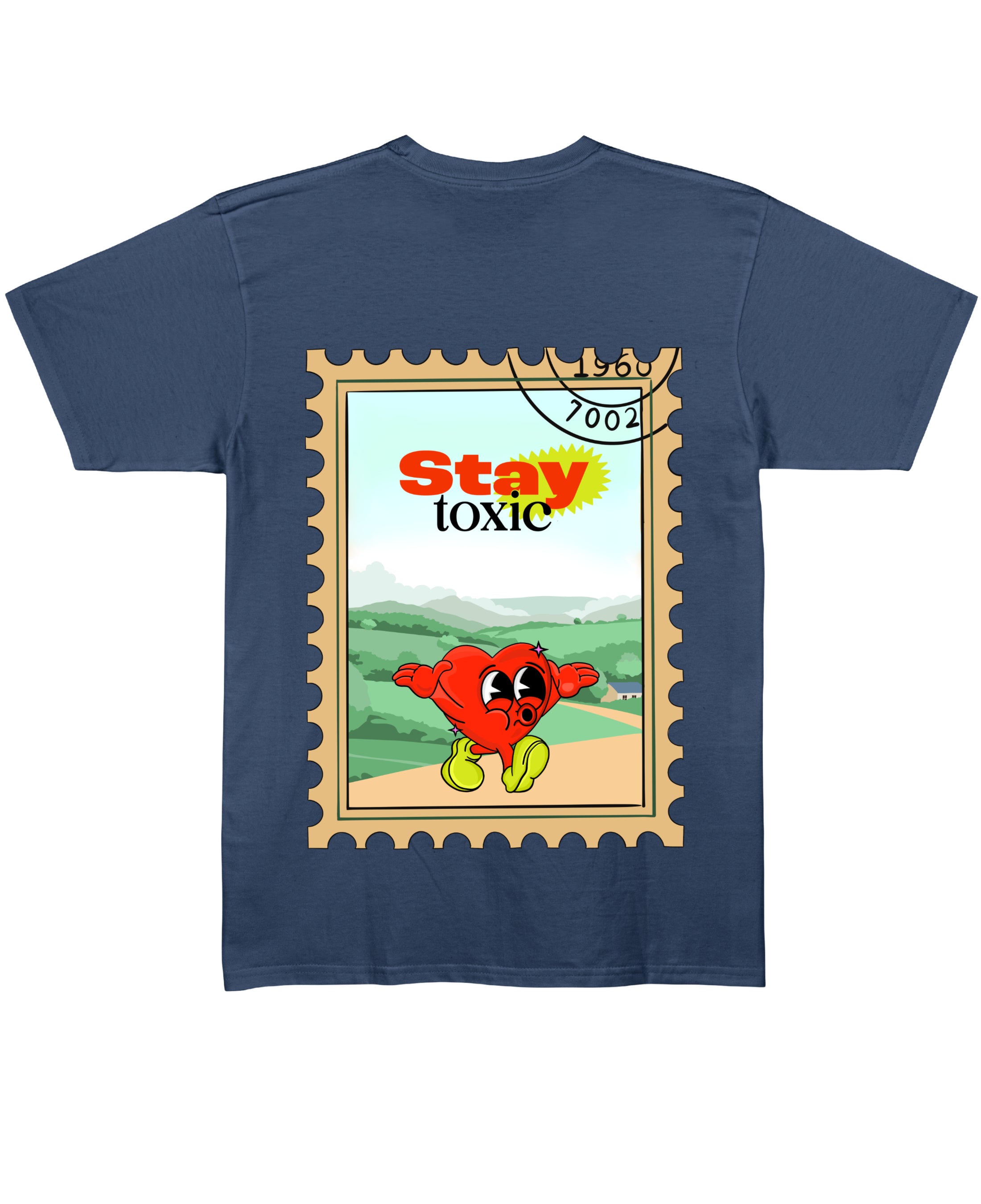 Navy Blue Regular Fit T-shirt Back Design