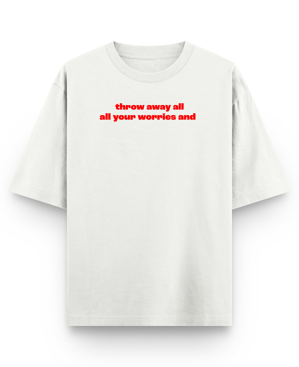 Off White Oversized T-shirt Front Design