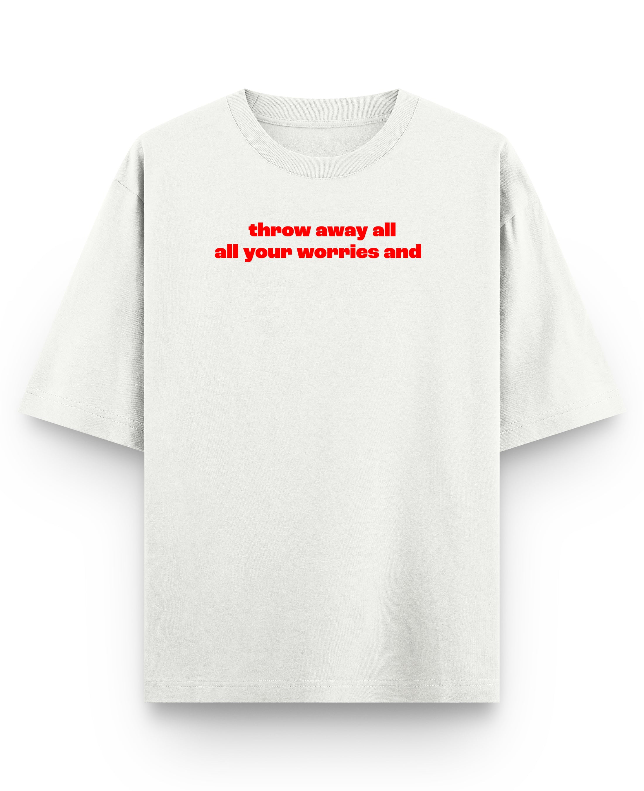Off White Oversized T-shirt Front Design