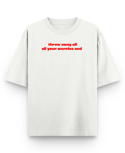 Stay Toxic Off White Oversized Tee