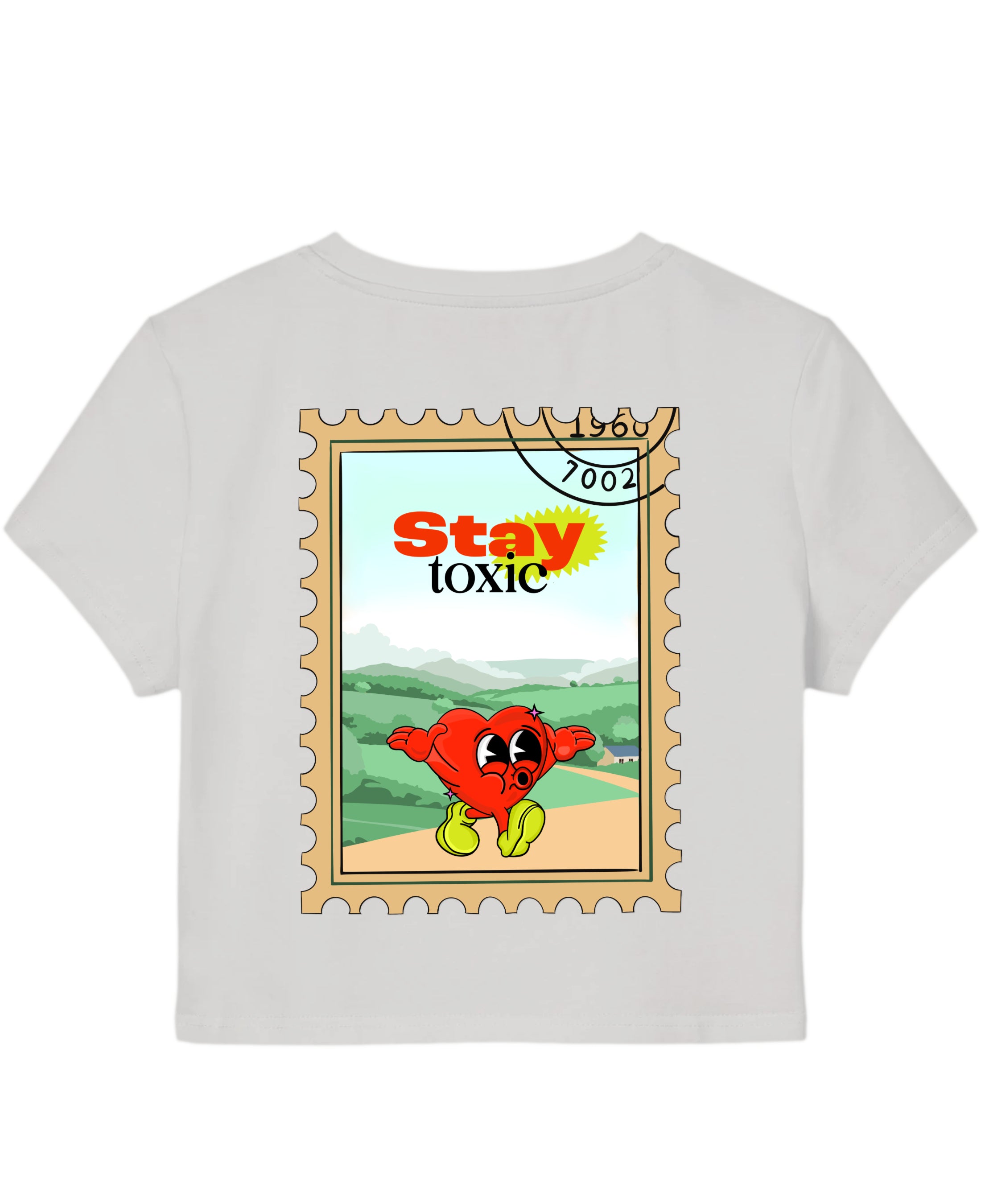 White Baby Tee Back Design