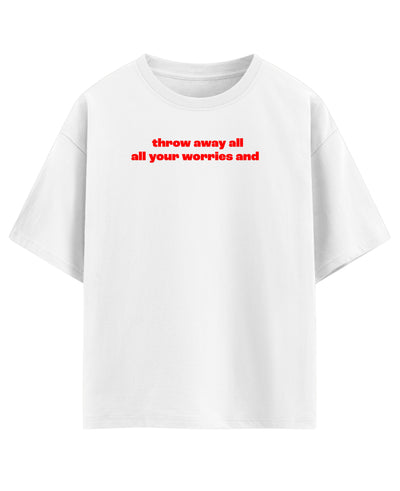 Stay Toxic White Oversized Tee