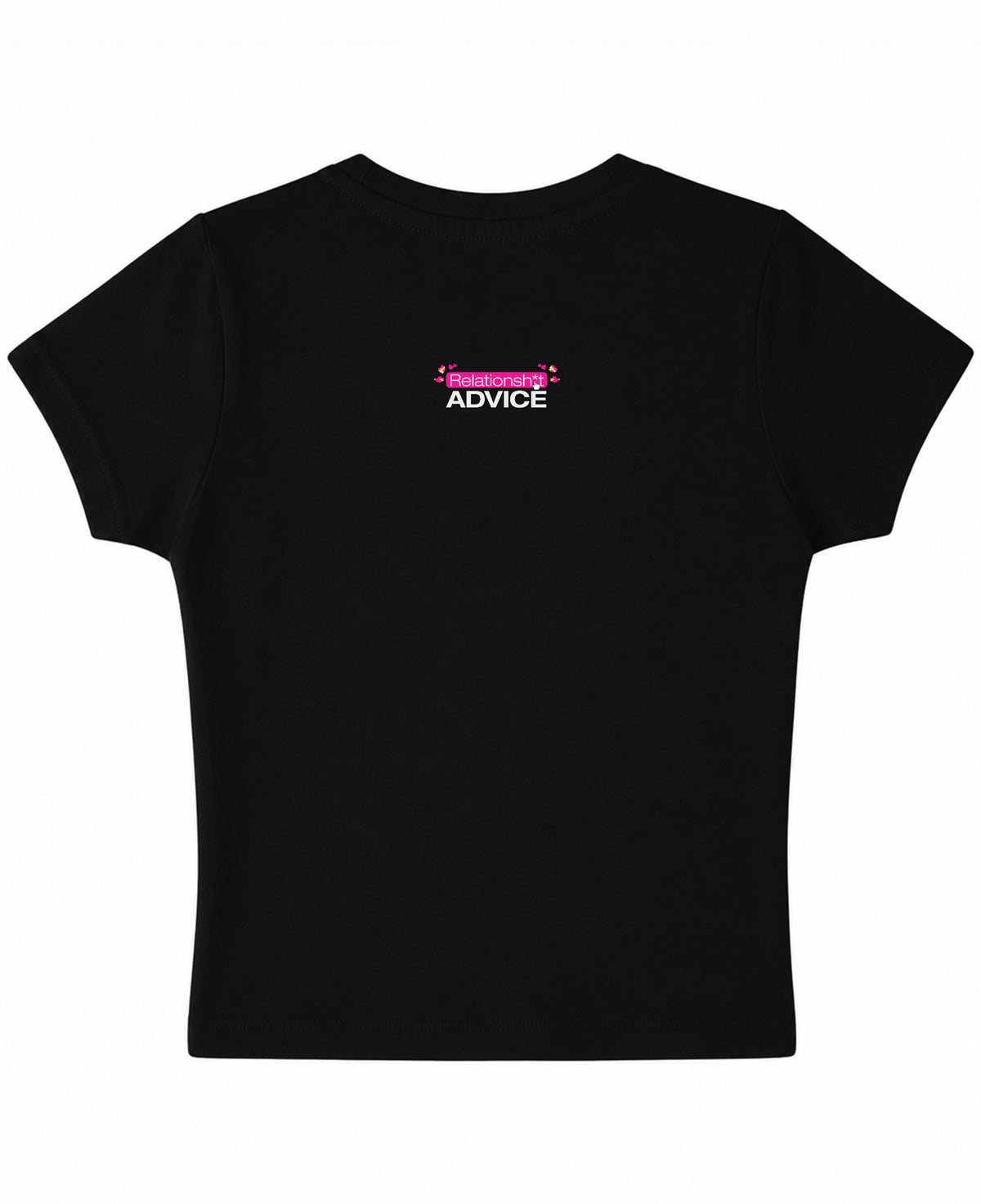 Black Baby Tee Back Design