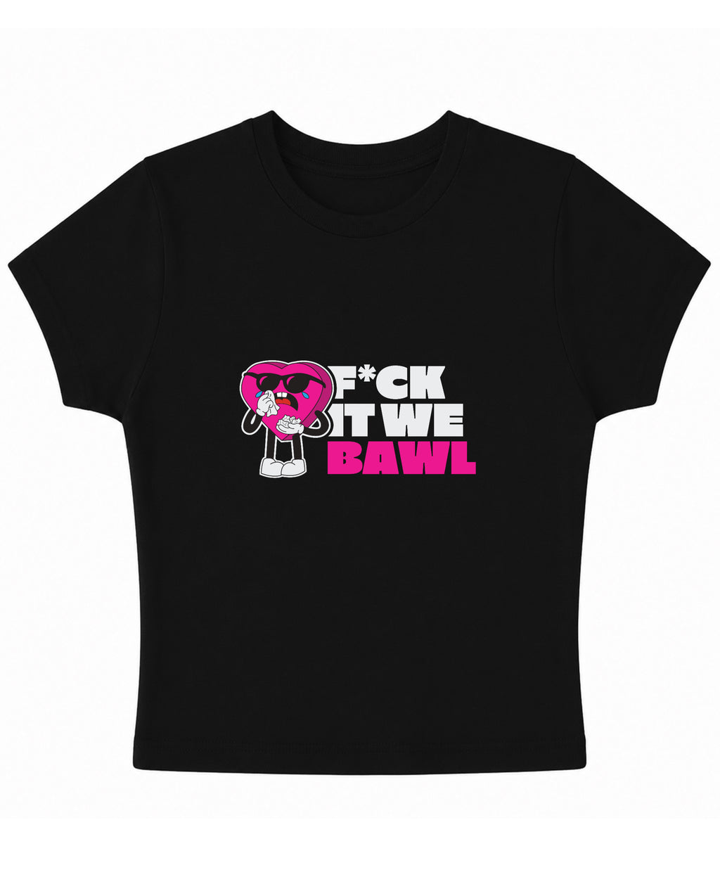 Black Baby Tee Front Design