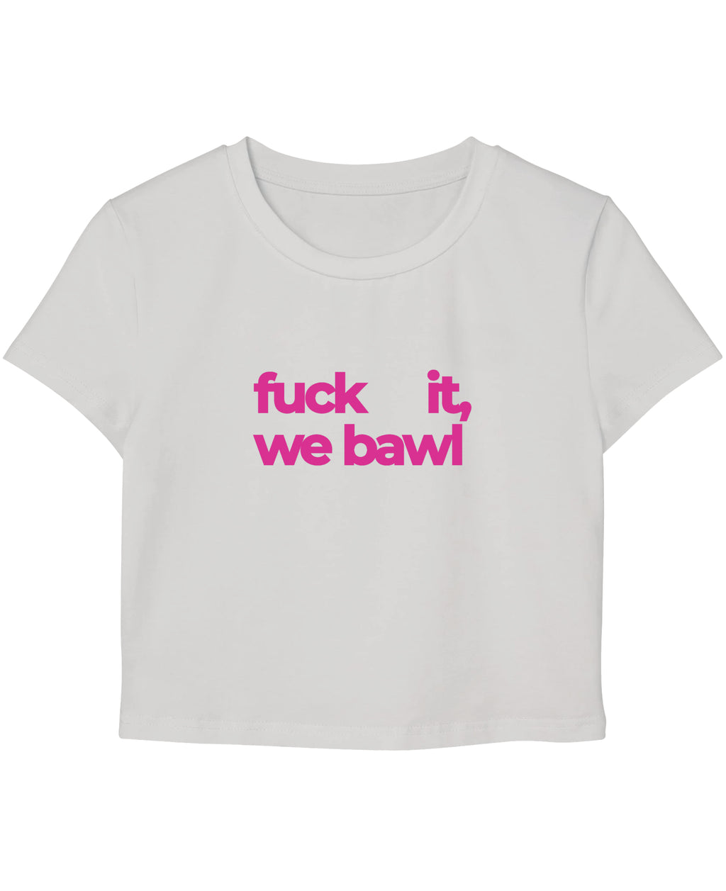 White Baby Tee Front Design