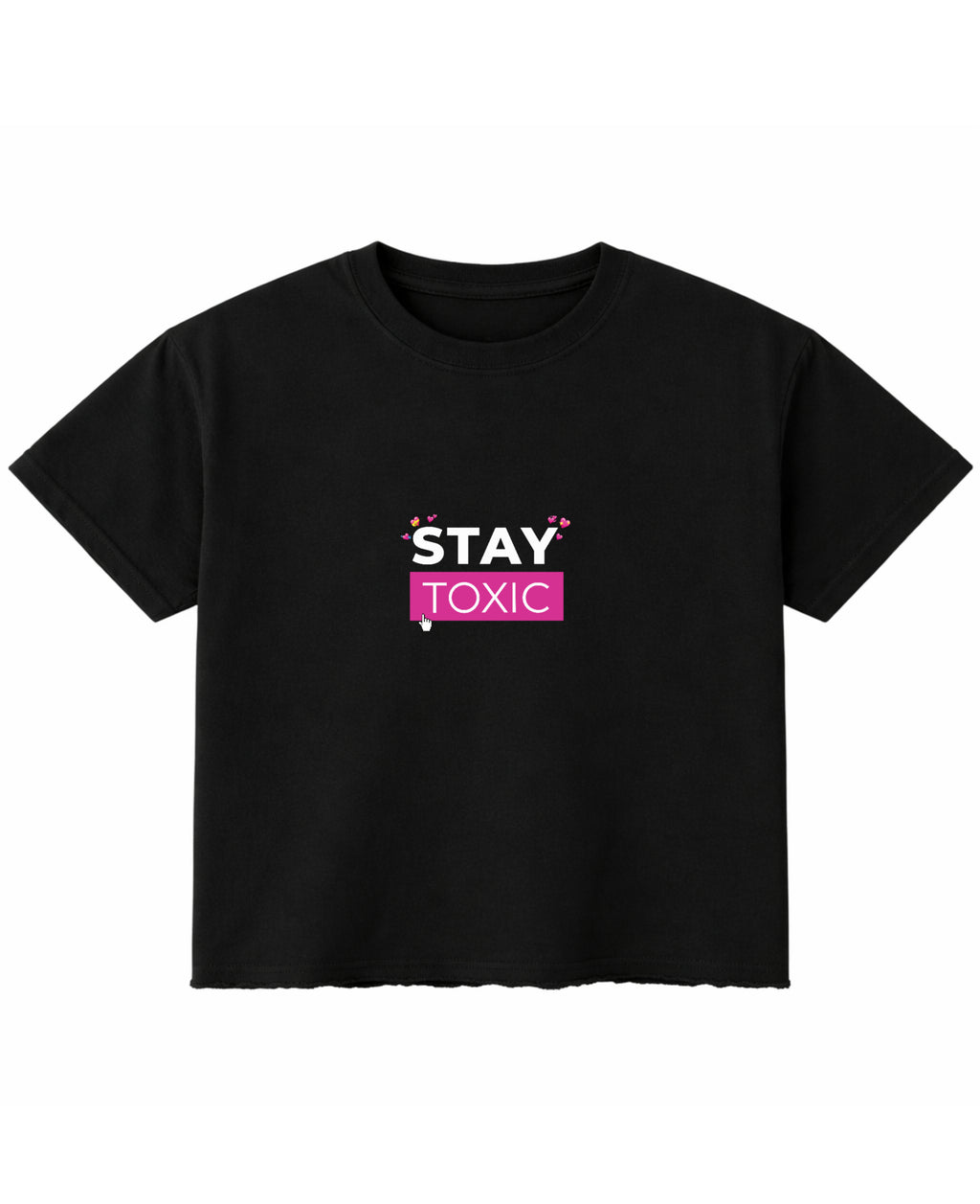 Black Boxy Fit T-shirt Front Design