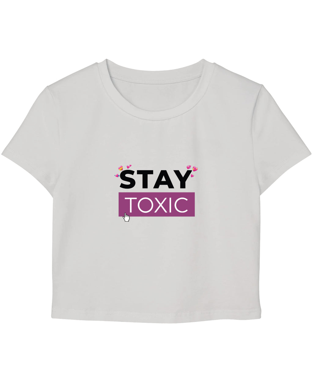 White Baby Tee Front Design