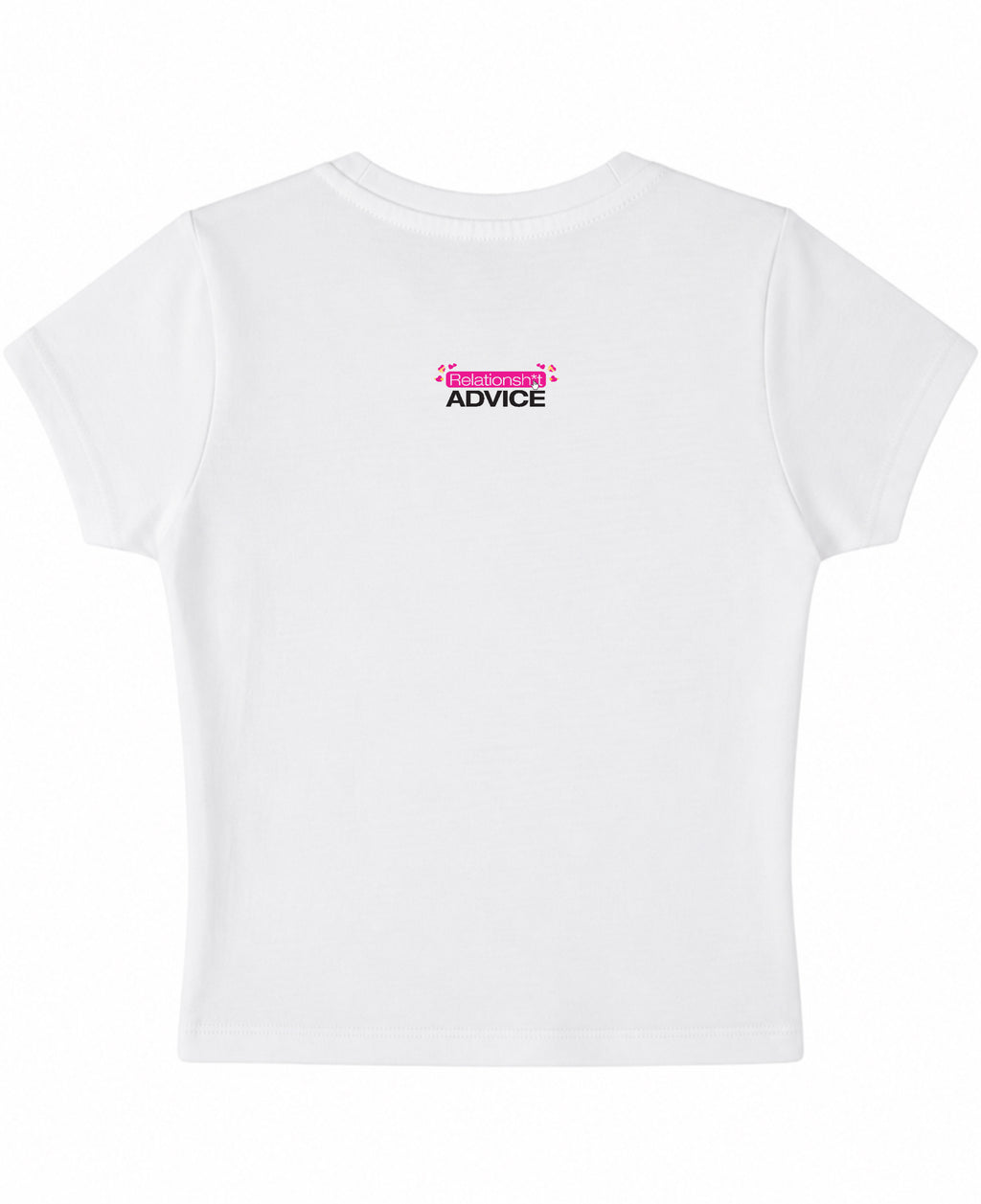 White Baby Tee Back Design