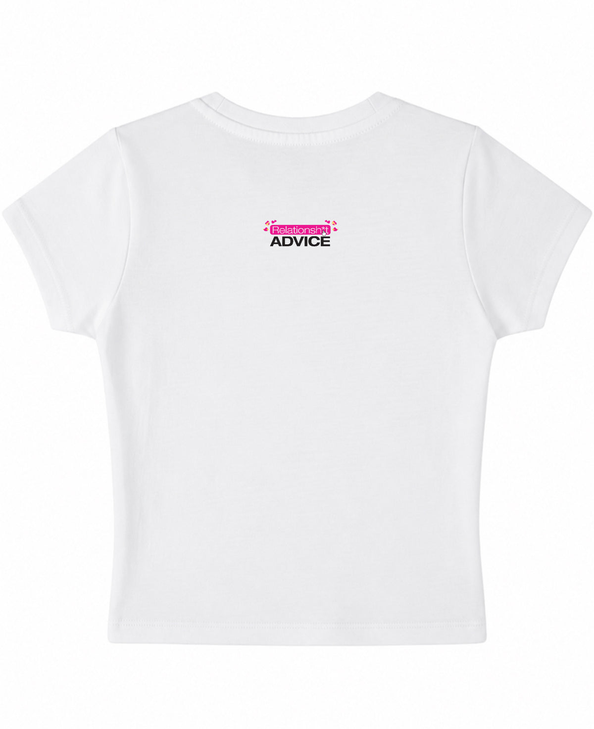 White Baby Tee Back Design